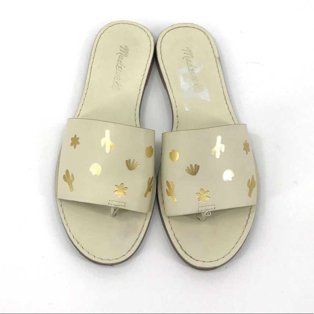 💕SALE💕 Madewell Ivory Gold Cactus Flats - Picture 5 of 7